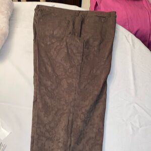 Chico’s brown printed ankle pants size 2.5